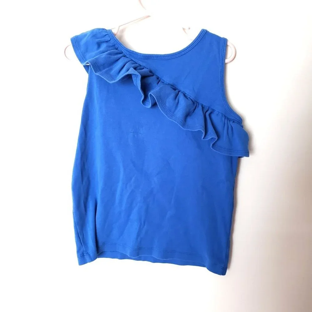 Gymboree Girls 6 Years Ruffle Tank Top‎ Bright Bloo